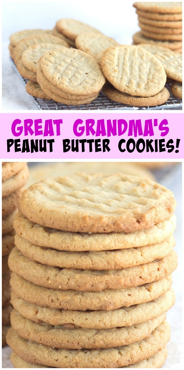 great grandma’s peanut butter cookies