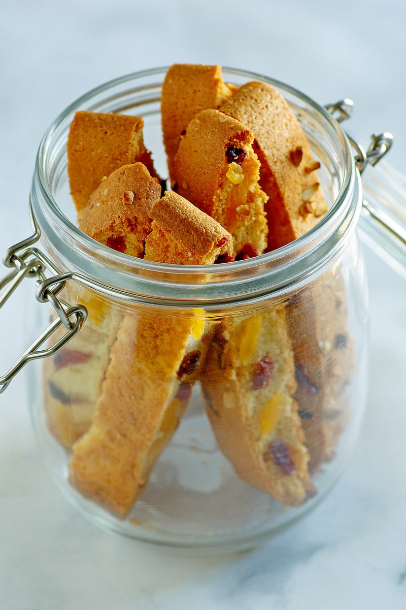 Holiday Biscotti in a jar