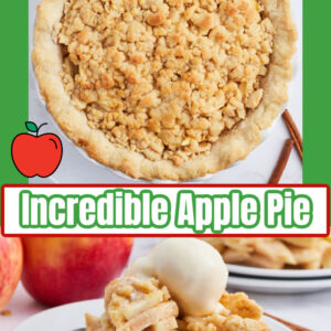 pinterest image for incredible apple pie