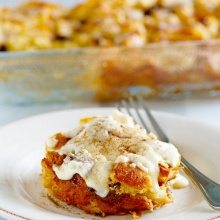 Irish Bread Pudding With Caramel Whiskey Sauce