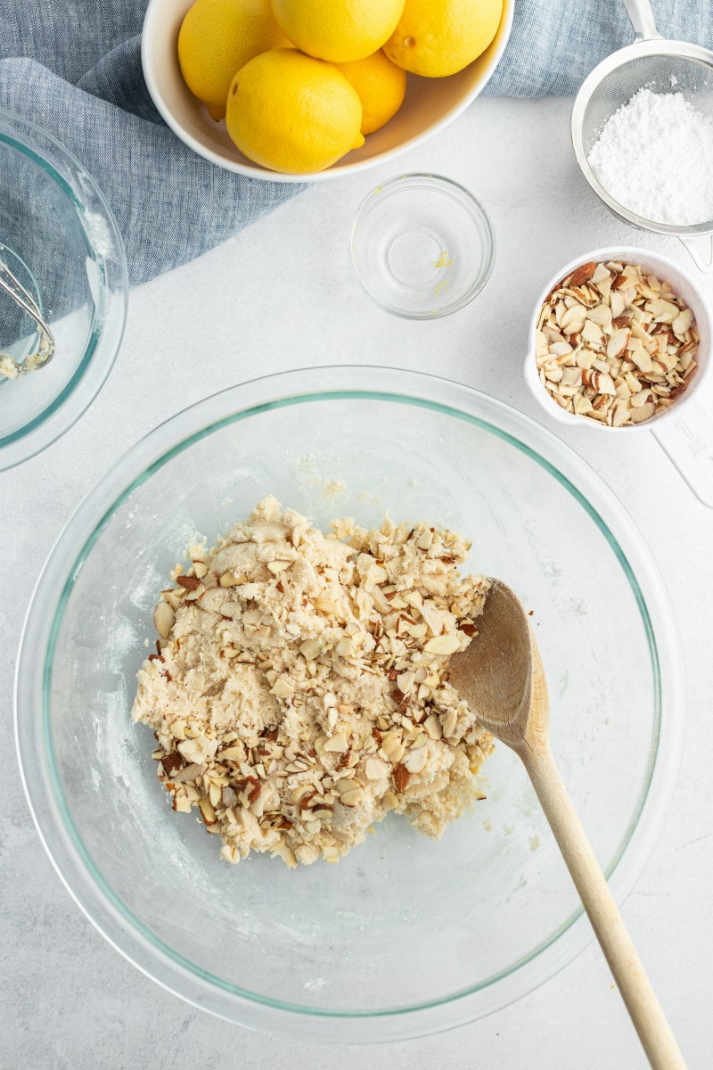 lemon almond cookie brittle dough