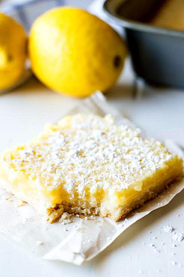 Lemon Crumb Bars Recipe from RecipeGirl.com