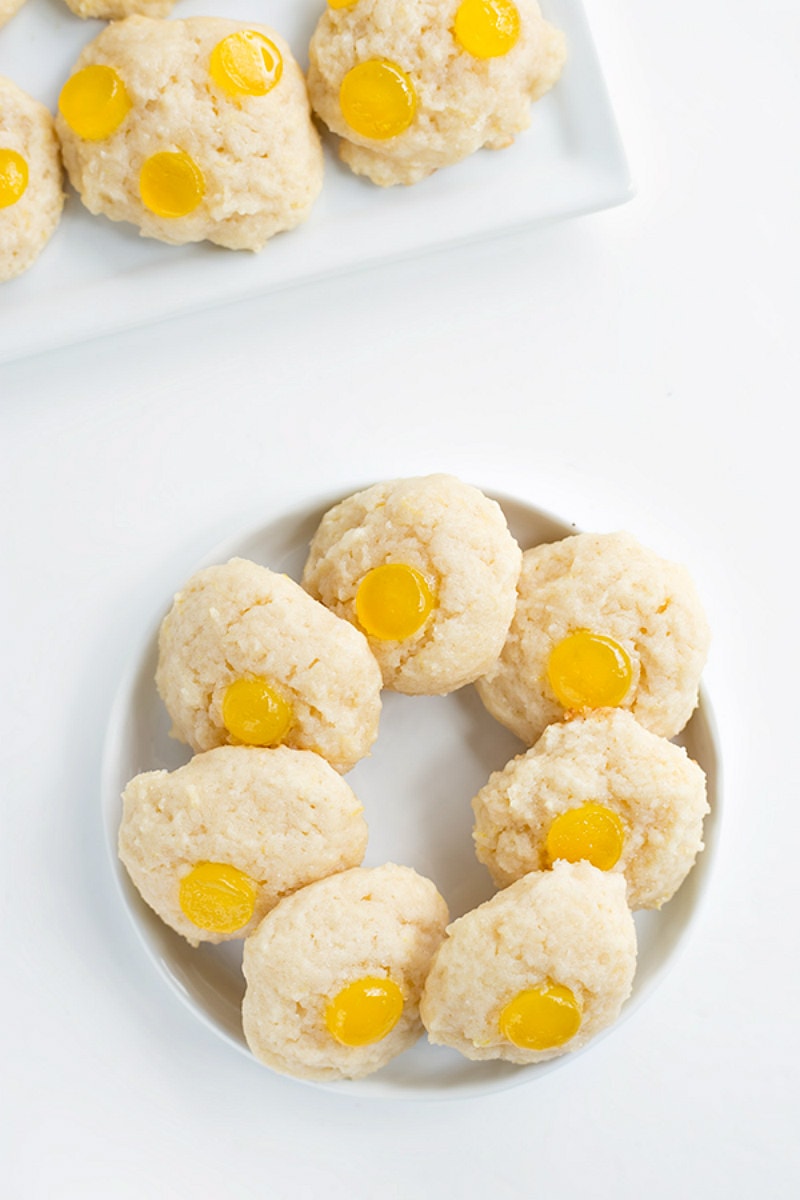 Lemon Gumdrop Cookies on a platter