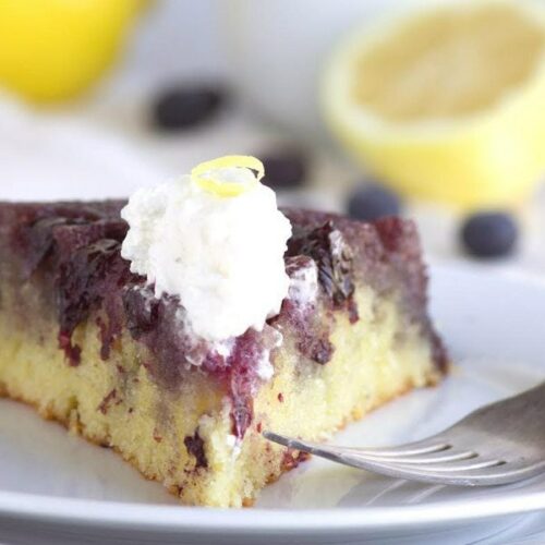 Lemon and Blueberry Upside Down Cake - Recipe Girl