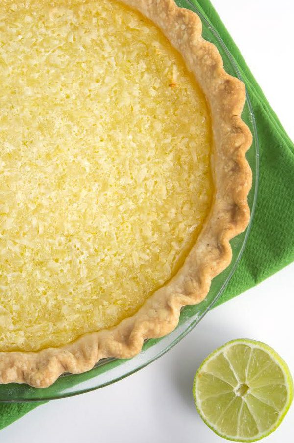 Lime Coconut Buttermilk Pie