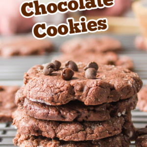 pinterest pin for low fat chocolate cookies