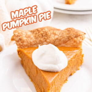 pinterest image for maple pumpkin pie
