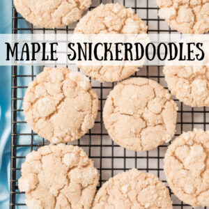 pinterest image for maple snickerdoodles