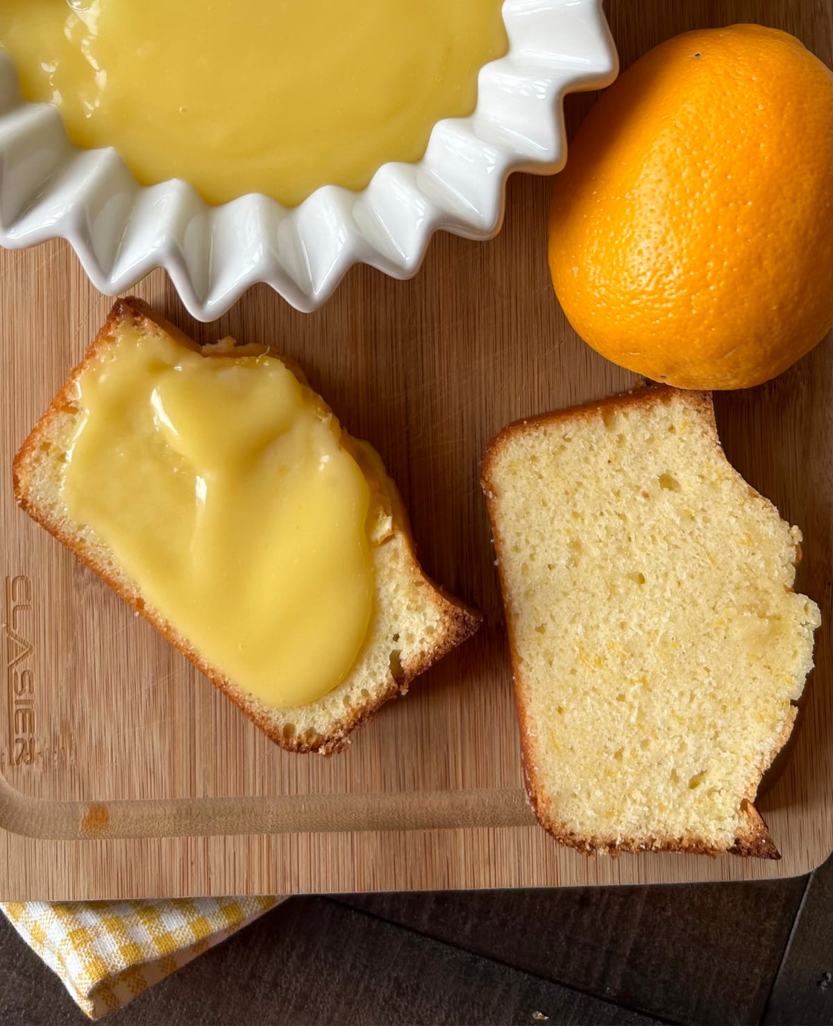 slices of meyer lemon loaf