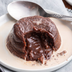 pinterest image for molten chocolate cakes