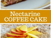 pinterest collage image for nectarine coffee cake