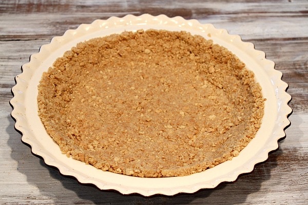 Graham Cracker Crust in a pie plate