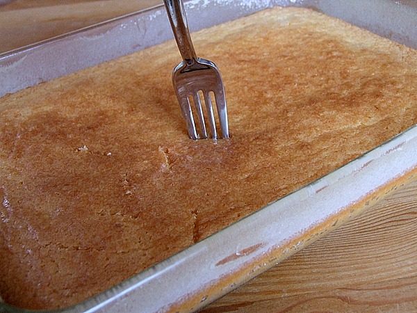 Preparing Paula Deen's Orange Brownies.