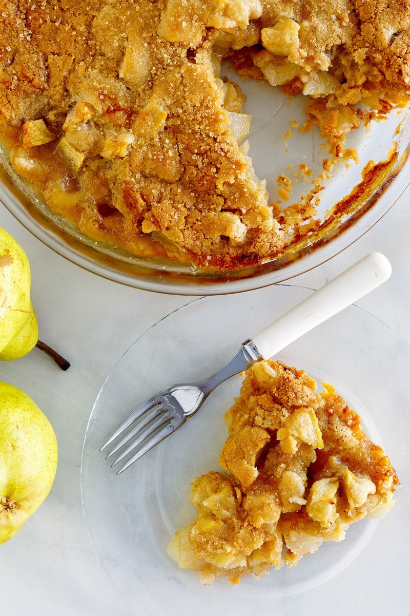 Slice of Paper Bag Pear Pie