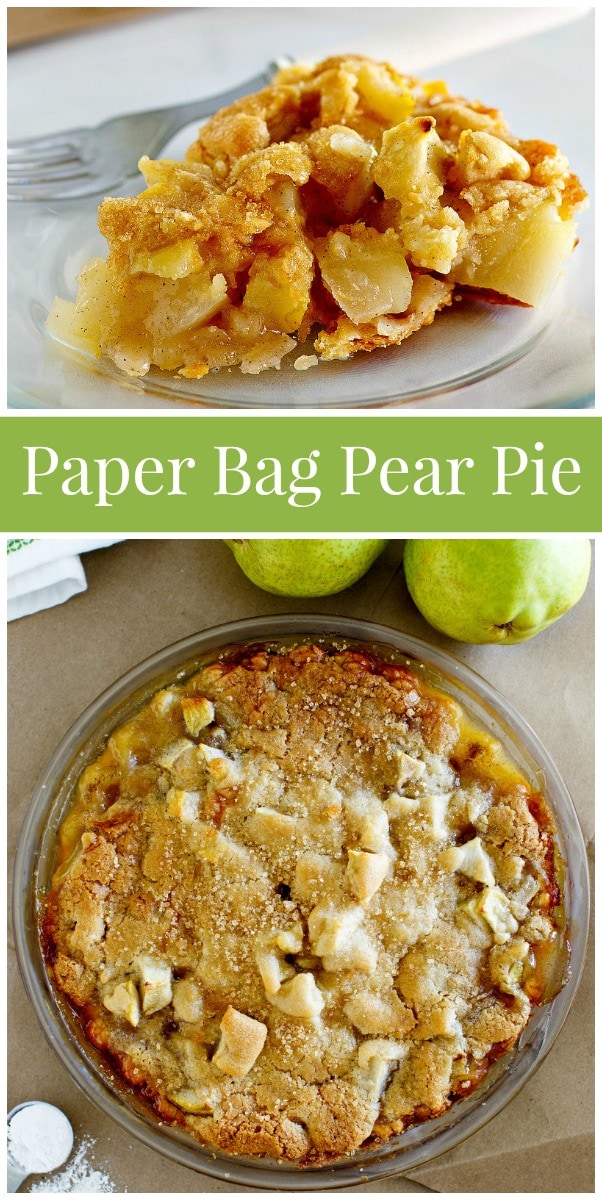 paper bag pear pie