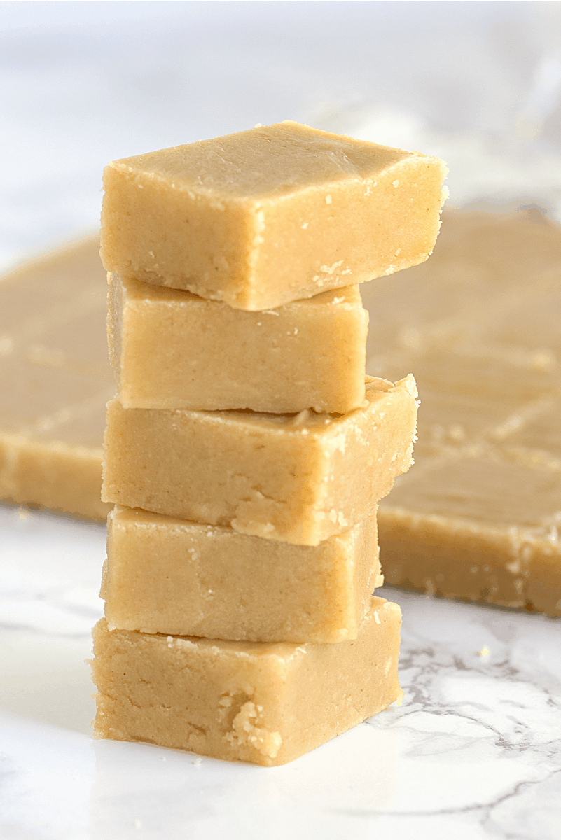 stacked peanut butter fudge