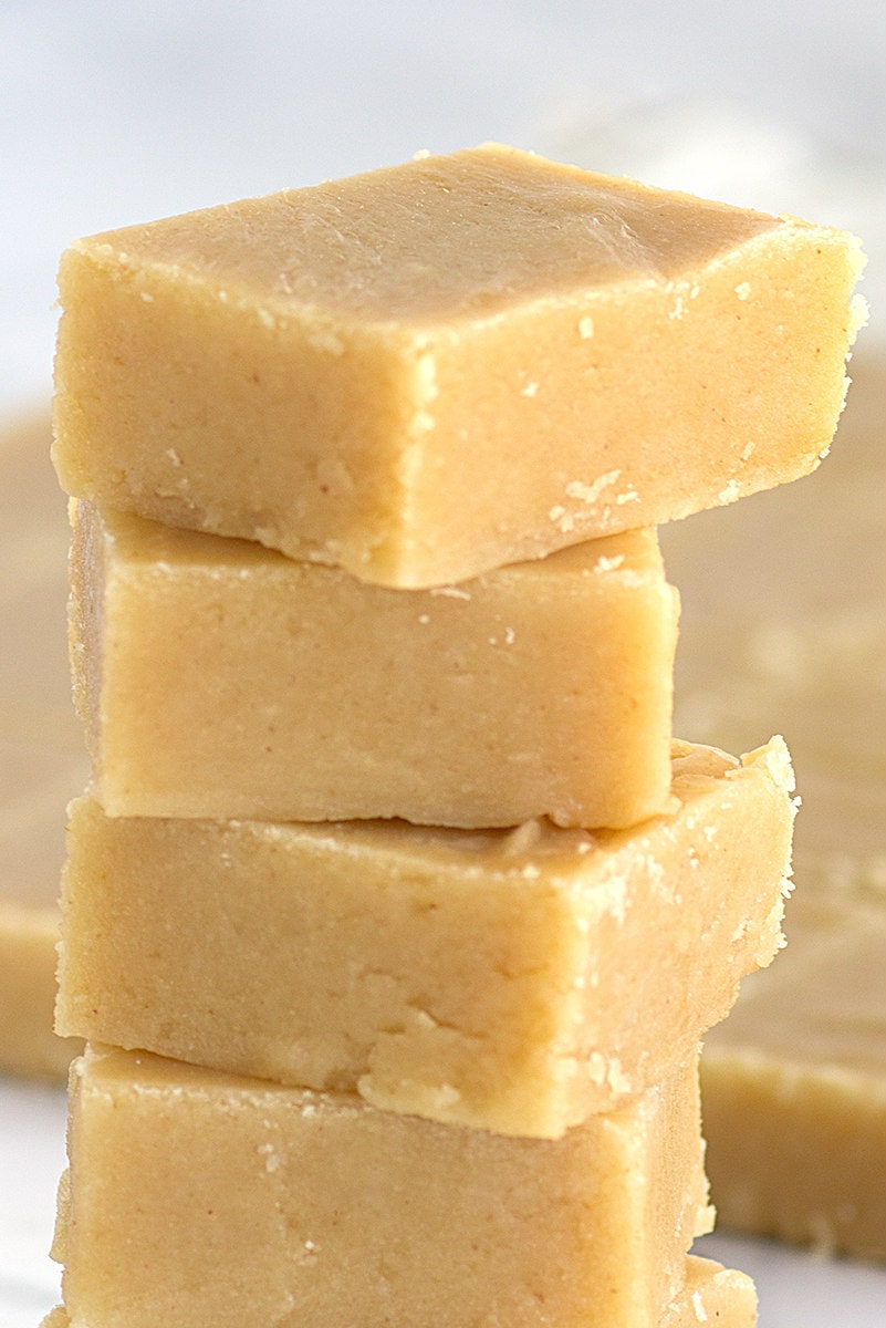 stacked peanut butter fudge