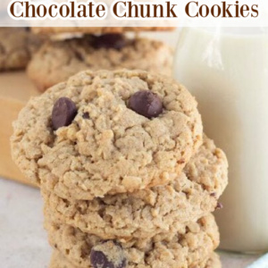 peanut butter oatmeal chocolate chunk cookies pinterest pin