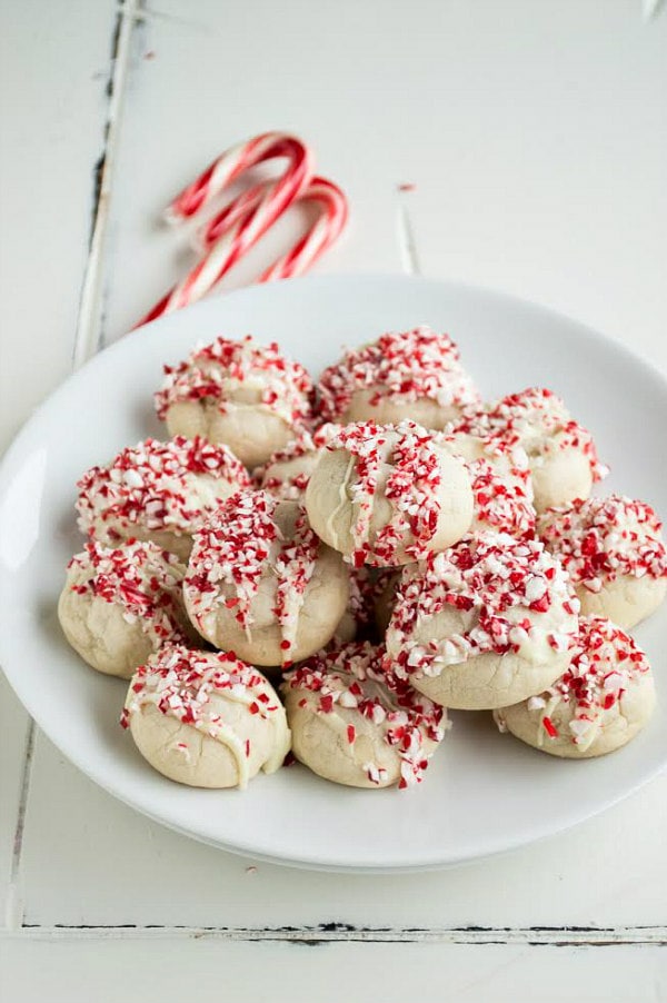 Peppermint Puffs cookies recipe by RecipeGirl.com