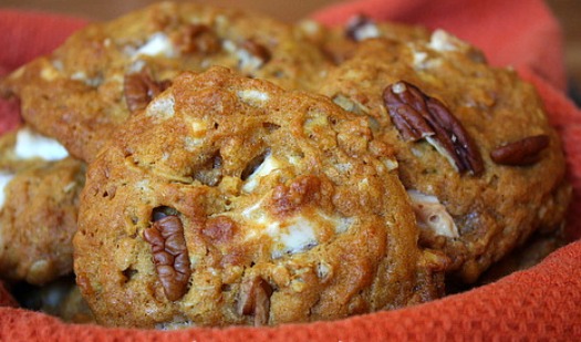 Pumpkin White Chocolate Cookies