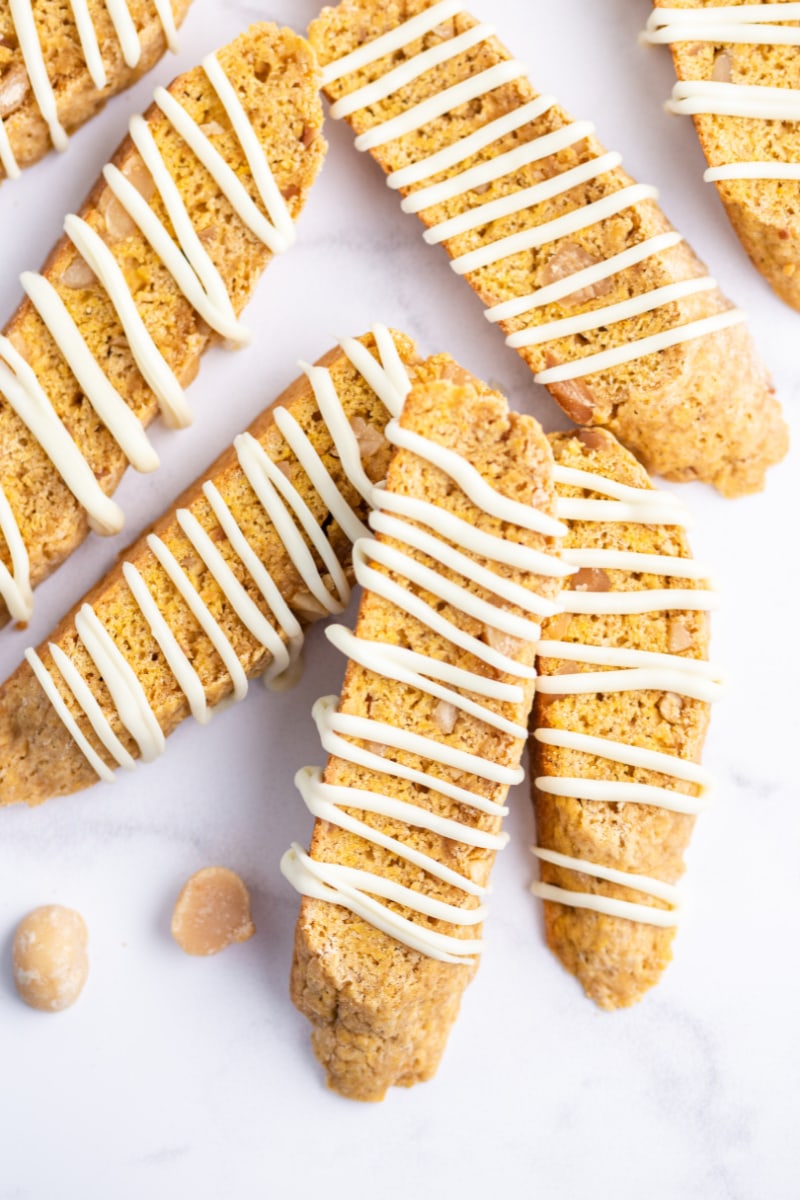 pumpkin biscotti with icing