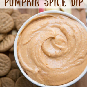pinterest image for pumpkin spice dip