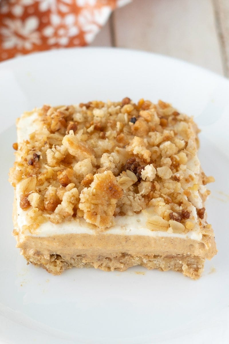 Pumpkin Cheesecake Crumble Squares