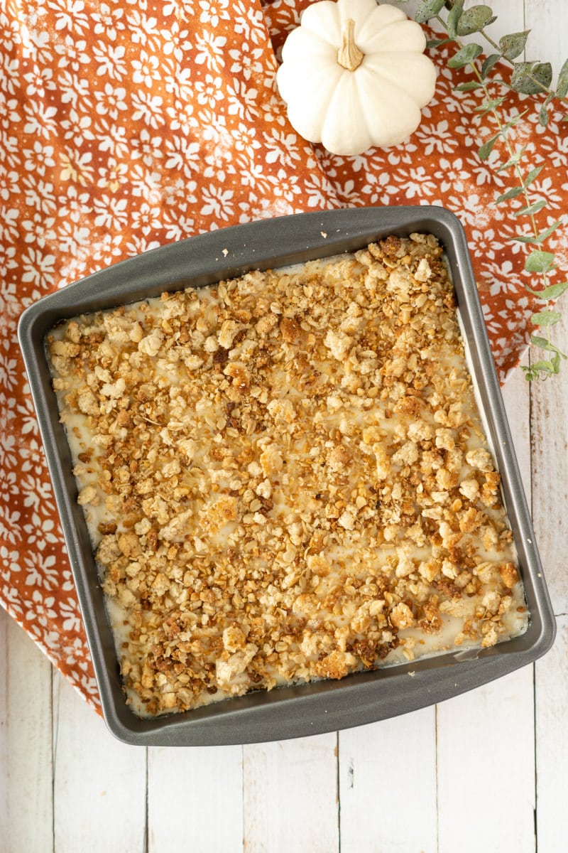 Pumpkin Cheesecake Crumble Squares