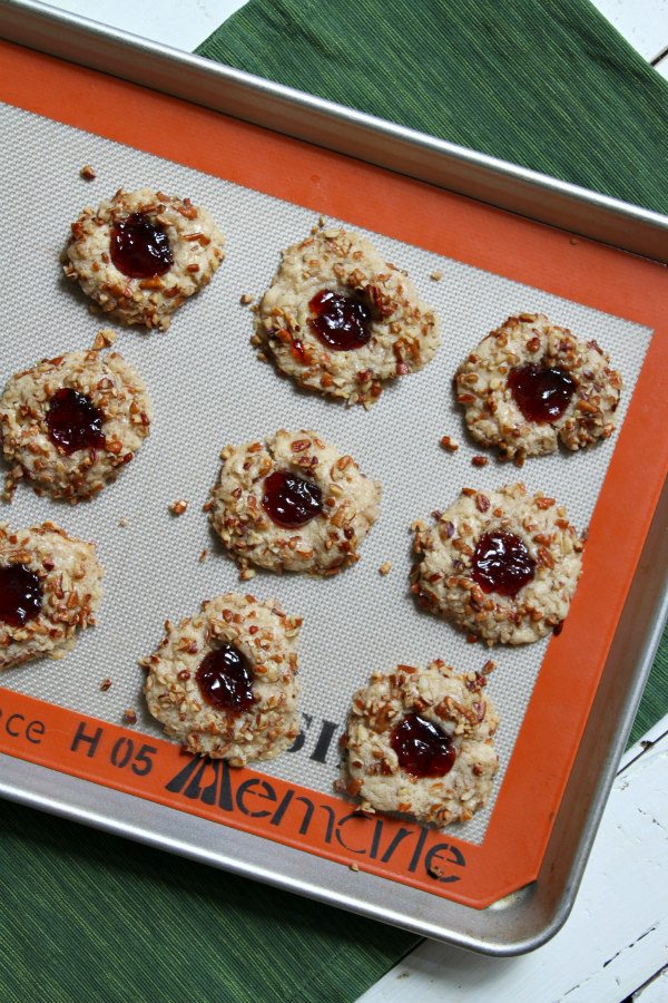 Red Currant Thumbprint Cookies recipe - from RecipeGirl.com
