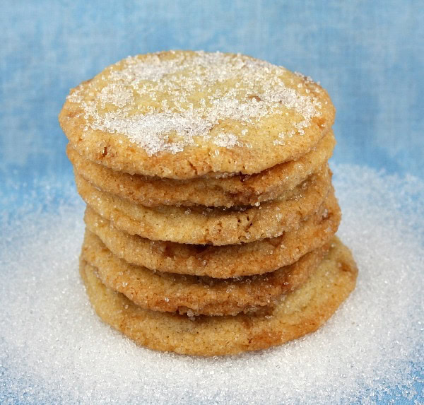 stack of Sparkling Butter Toffee Cookies