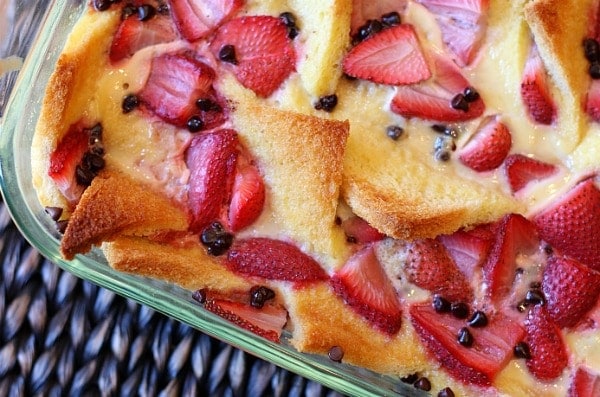 Strawberry Bread Pudding  RecipeGirl