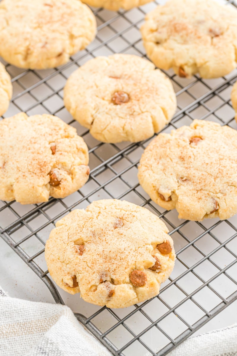 cookies cooling on a rack