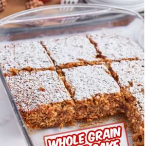 pinterest image for whole grain apple cake