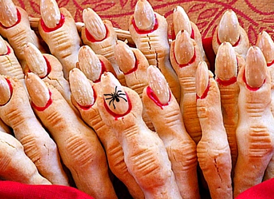 Witch Finger Cookies displayed