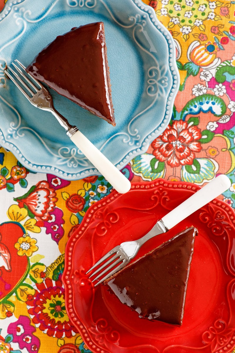 Slices of Chocolate Ganache Cake