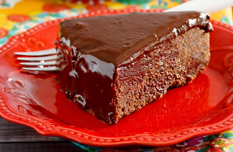 Slice of Chocolate Ganache Cake