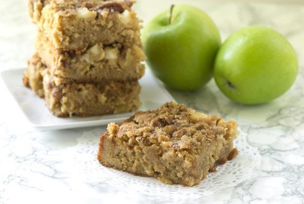 Apple Harvest Blondies recipe - from RecipeGirl.com