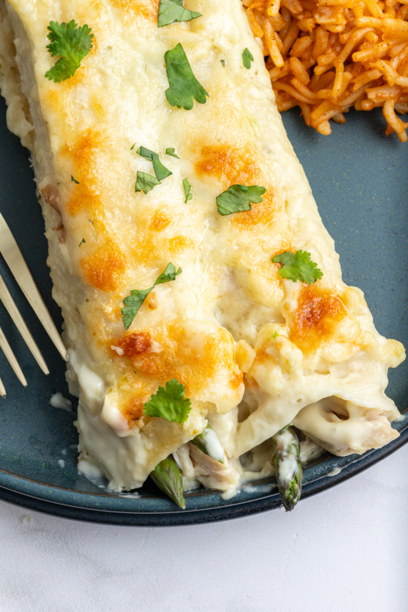 Asparagus and Chicken Enchiladas Recipe Girl