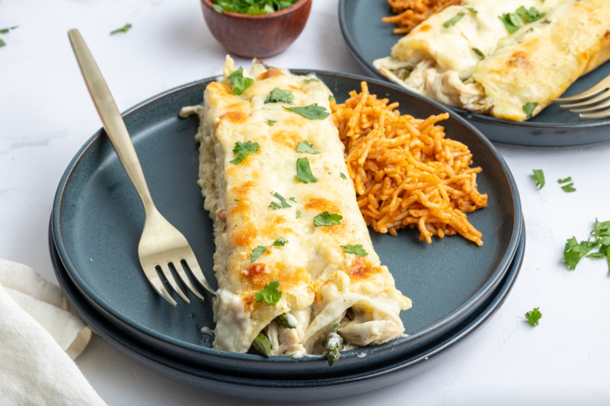 Asparagus and Chicken Enchiladas Recipe Girl