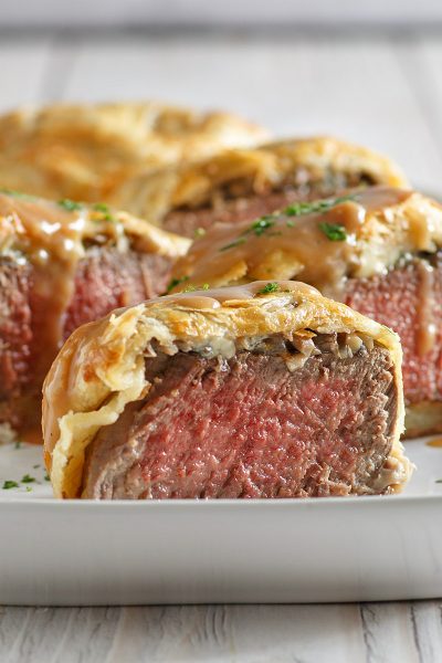 Beef Wellingtons with Gorgonzola and Madeira Wine Sauce - Recipe Girl