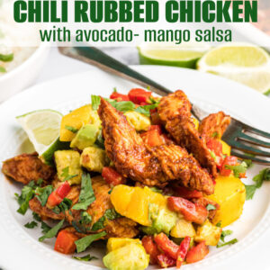 pinterest image for chili rubbed chicken