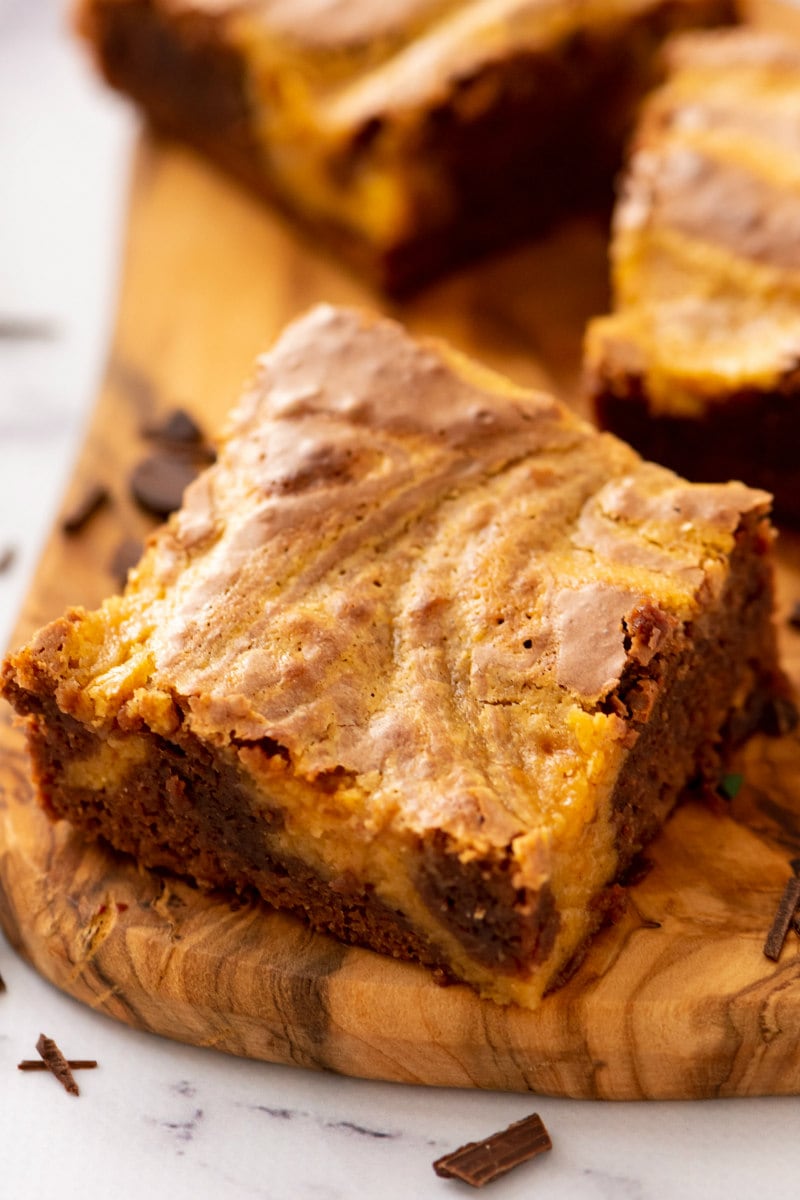 B brownie au chocolat et à la citrouille