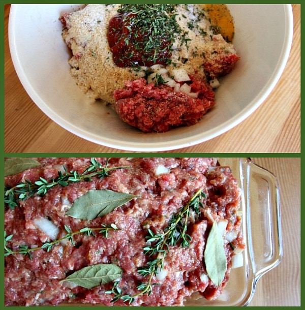 collage of steps for making Cape Cod Cranberry Meatloaf