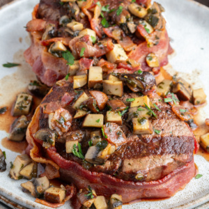 filet mignon elegante on serving plate