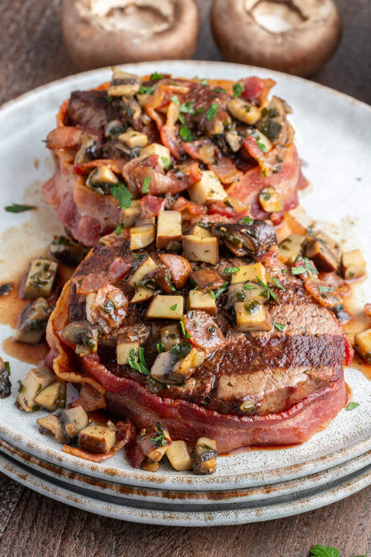 filet mignon elegante on serving plate