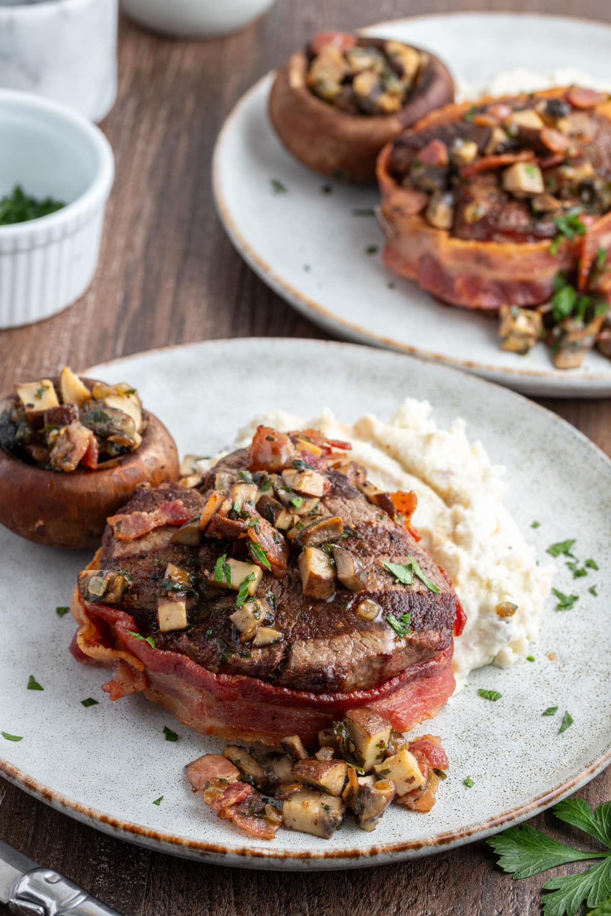 filet mignon served on plates