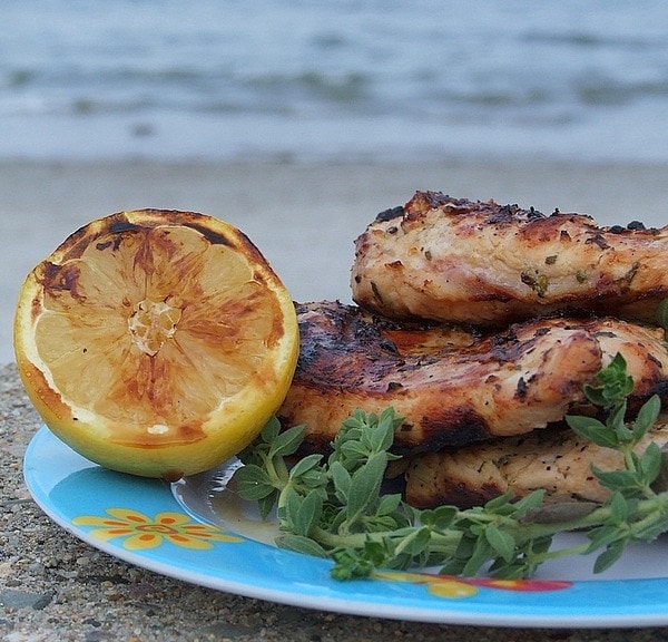 Grilled Chicken with Lemon and Oregano