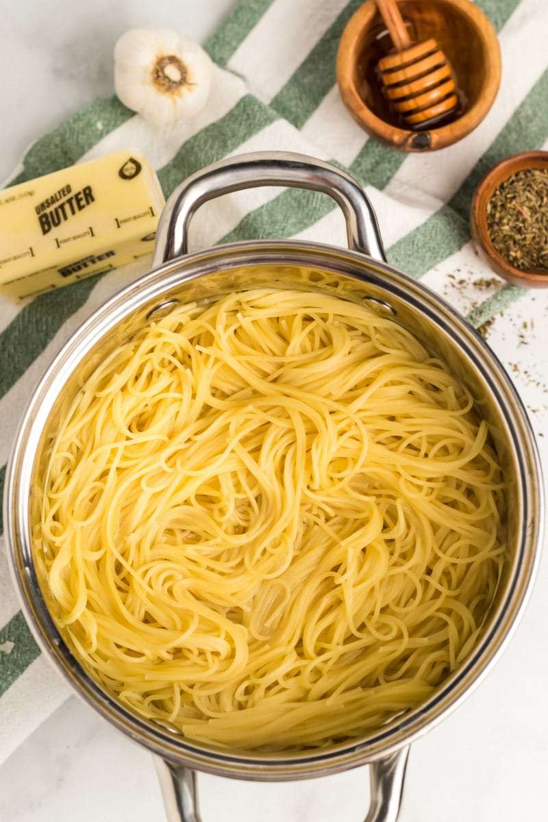 Ingredients for Honey Garlic Angel Hair