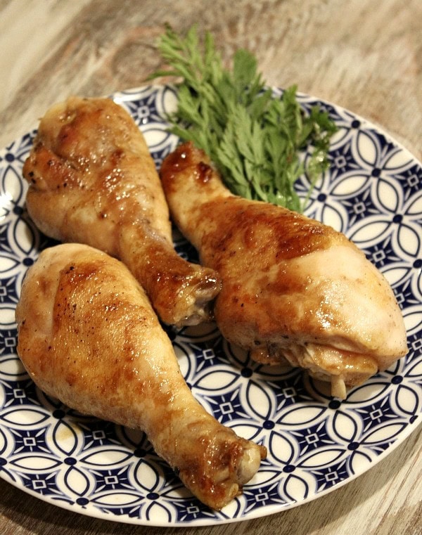 Honey Molasses Chicken Drumsticks recipe from RecipeGirl.com