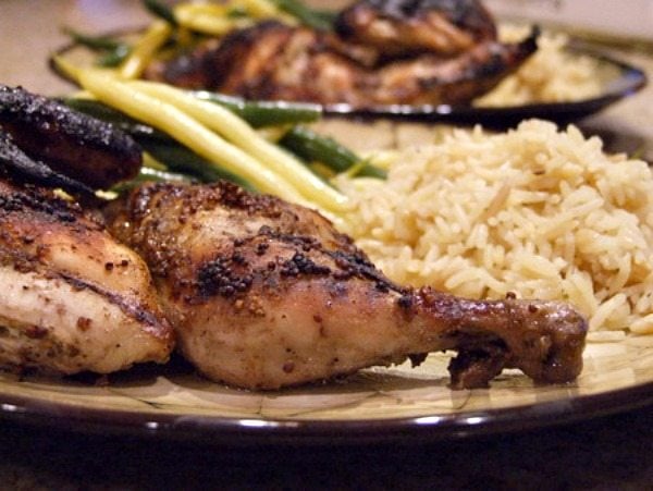 Honey Mustard Game Hens Honey Mustard Game Hens on plate
